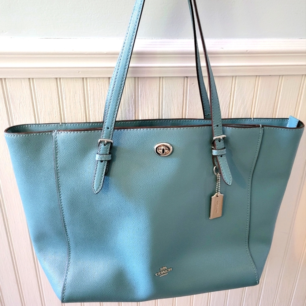 Coach leather laptop/device tote/purse